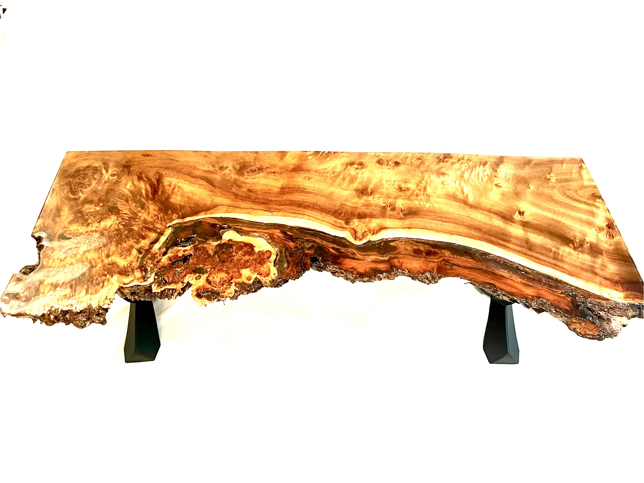 Spalted Oak Live Edge Bench